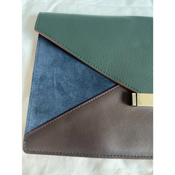Celine Diamond envelope clutch green and blue - Picture 11 of 16